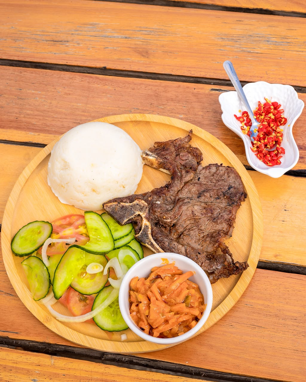 Braai T-bone & chakalaka
