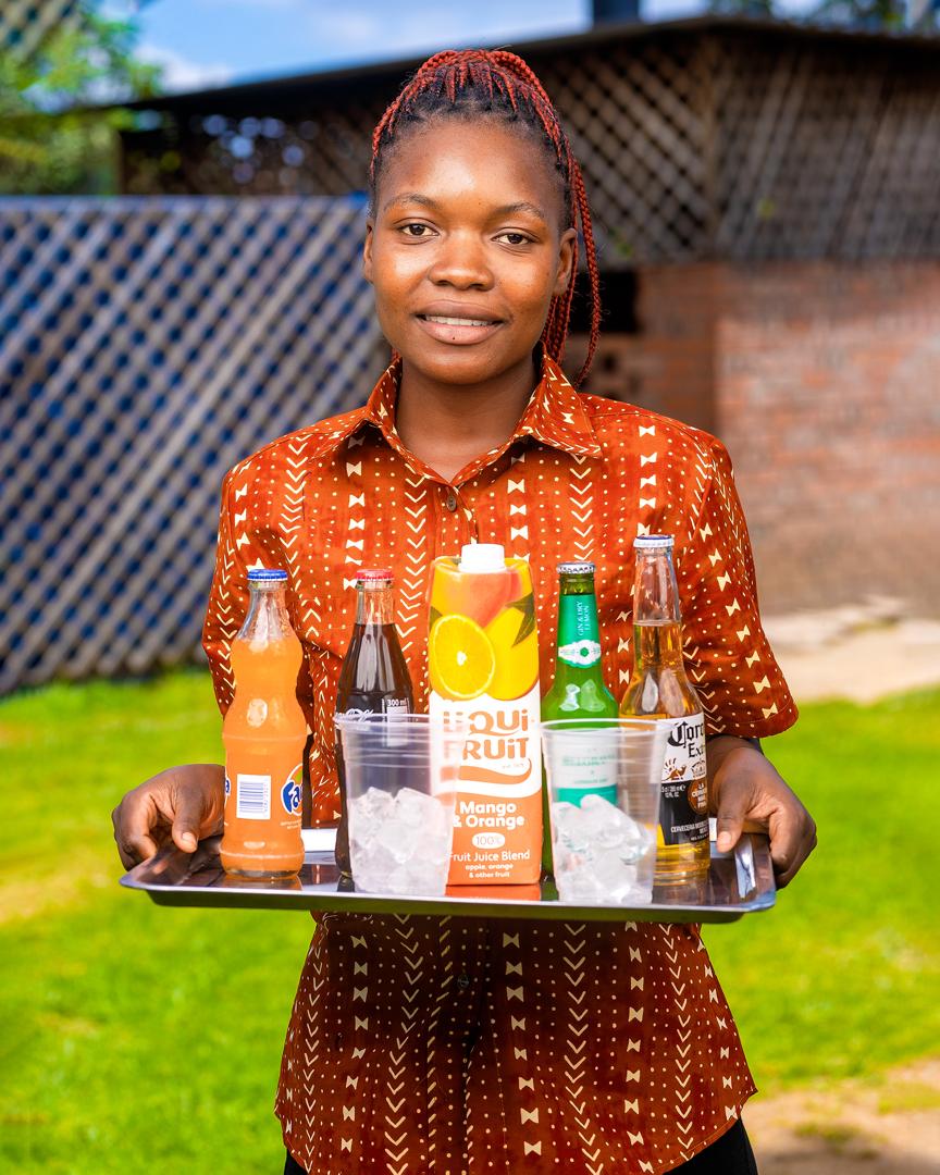 Our team serving cold drinks